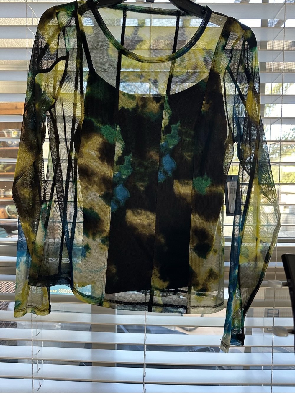 DKNY sheer top with camisole NEW with tags 
size small